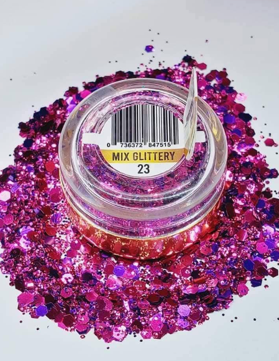 MIX GLITTERY #23 GOLDEN NAILS